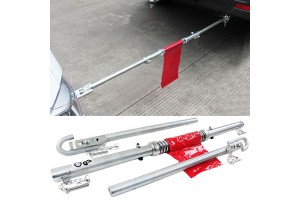 Ρυμούλκα Σταθερή Διαιρούμενη Μεταλλική Με Ελατήριο 2 Τόνων 180cm Ασημί Χρώμα