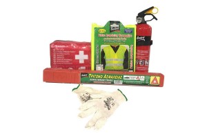 Σετ Ασφαλείας Αυτοκινήτου 5 Τεμάχια Σε Βαλιτσάκι Τρίγωνο, Γιλέκο, Φαρμακείο, Πυροσβεστήρας 1Kg Guard 01907