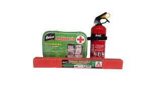 Σετ Ασφαλείας Αυτοκινήτου / Σετ Κτεο 3 Τεμάχια Σε Θήκη Με Φερμουάρ Τρίγωνο, Φαρμακείο, Πυροσβεστήρας 1Kg Guard 01908