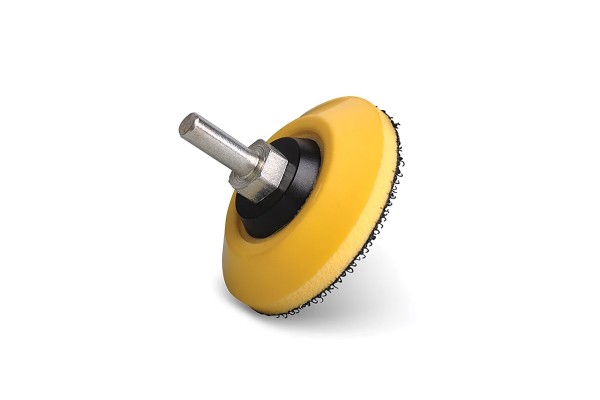 Finopads FP-22220 Πλακα Τριβης HOOKIT,ΜΕΣΑΙΑ 11MM,ΘΗΛ-M6, 50MM, Με Ανταπτορα Δραπανου Φ6 (ΚΙΤΡΙΝΗ)