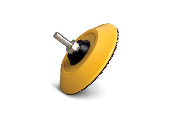 Finopads FP-22230 Πλακα Τριβης HOOKIT,ΜΕΣΑΙΑ 11.5MM,ΘΗΛ-M6, 75MM, Με Ανταπτορα Δραπανου Φ6 (ΚΙΤΡΙΝΗ)