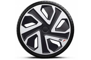 Σετ Διεθνη Τασια Τροχων 14'' St Silver Black (4ΤΕΜ)