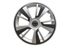 Σετ Διεθνη Τασια Τροχων 243 14'' ΑΣΗΜΙ-ΣΚΟΥΡΟ Γκρι (4τμχ)