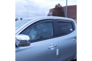 Mitsubishi Σετ Ανεμοθραύστες Μπροστινοί και Πίσω για Fiat Fullback Mitsubishi L200 4τμχ