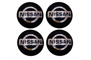 Carman Αυτοκόλλητα Σήματα Αλουμινίου Nissan 5.7cm για Ζάντες Αυτοκινήτου 4τμχ