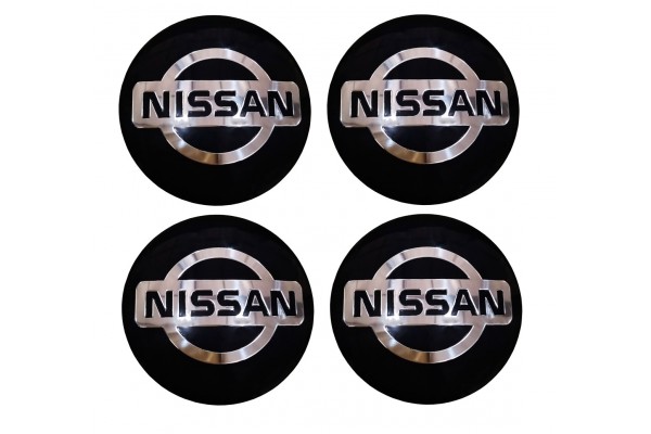 Carman Αυτοκόλλητα Σήματα Αλουμινίου Nissan 5.7cm για Ζάντες Αυτοκινήτου 4τμχ
