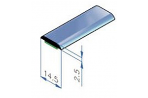 Combicar Τριμ 16mm Χρώμιο Κουλούρα έως 50m