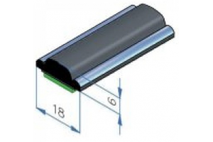 Combicar Τριμ 18mm Χρώμιο Μαύρο Κλασσικό Κουλούρα έως 25m