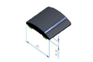 Combicar Trim Universal Μαύρο Χρώμιο με Ρίγα 40mm Κουλούρα 25m