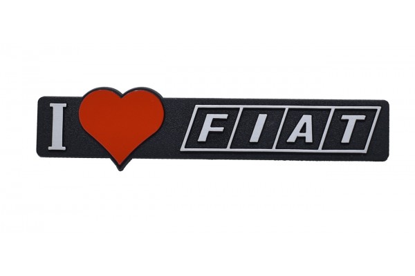 Richter Αυτοκόλλητο Σήμα Αυτοκινήτου I Love Fiat 12 x 2.5cm