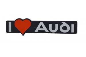 Richter Αυτοκόλλητο Σήμα Αυτοκινήτου I Love Audi 12 x 2.5cm