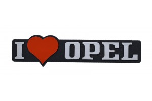 Richter Αυτοκόλλητο Σήμα Αυτοκινήτου I Love Opel 12 x 2.5cm