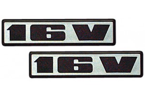 Richter Αυτοκόλλητα Σήματα Αυτοκινήτου 16V σε Ασημί Χρώμα 2τμχ