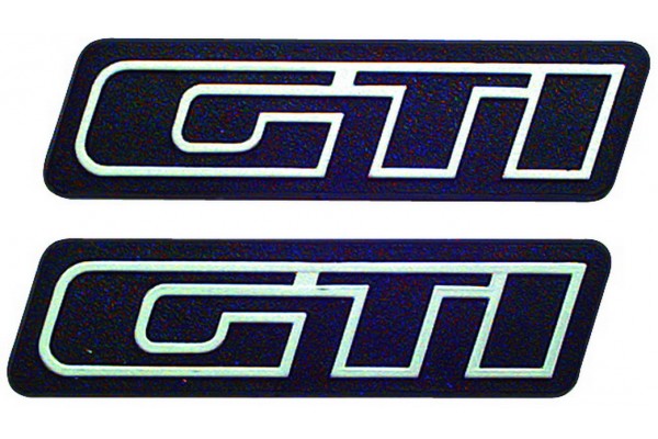Richter Αυτοκόλλητα Σήματα Αυτοκινήτου GTI σε Ασημί Χρώμα 2τμχ