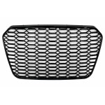 Κεντρική Μάσκα Χωρίς Σήμα Κατάλληλη Για Audi A6 C7 4G (2011-2014) Σε Γυαλιστερό Μαύρο Χρώμα