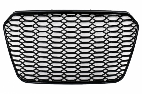 Κεντρική Μάσκα Χωρίς Σήμα Κατάλληλη Για Audi A6 C7 4G (2011-2014) Σε Γυαλιστερό Μαύρο Χρώμα