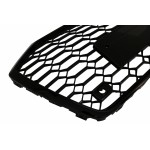 Κεντρική Μάσκα Χωρίς Σήμα Κατάλληλη Για Audi A6 C8 4K (2018-και μετά) RS6 Design Piano Black