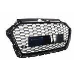 Μπροστινή Μάσκα Χωρίς Σήμα Κατάλληλη Για Audi A3 8V Facelift (2017-2018) RS3 Design Piano Black