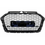 Μπροστινή Μάσκα Χωρίς Σήμα Κατάλληλη Για Audi A3 8V Facelift (2017-2018) RS3 Design Piano Black