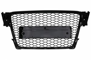 Μπροστινή Μάσκα Χωρίς Σήμα Κατάλληλη Για Audi A4 B8 (2007-2012) Rs Design Piano Black