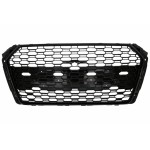 Μπροστινή Μάσκα Χωρίς Σήμα Κατάλληλη Για Audi A4 B9 8W (2016-2018) Sedan Avant Rs Design Piano Black