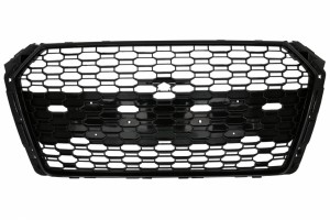 Μπροστινή Μάσκα Χωρίς Σήμα Κατάλληλη Για Audi A4 B9 8W (2016-2018) Sedan Avant Rs Design Piano Black