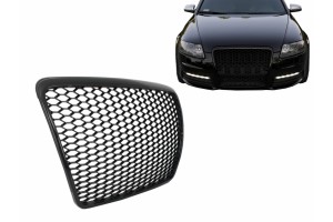 Μπροστινή Μάσκα Χωρίς Σήμα Κατάλληλη Για Audi A6 4F 4F2 C6 (2004-2011) Rs Design Black