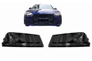 Κάτω Μάσκα Προφυλακτήρα Acc Καλύμματα Πλαϊνών Γρίλιων Κατάλληλο Για Audi A4 B9 Sedan Avant (2016-2018) RS4 Design Black Edition