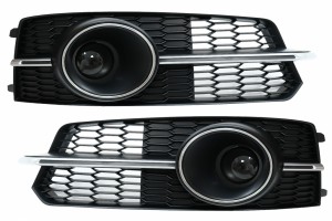 Κάτω Μάσκα Προφυλακτήρα Acc Καλύμματα Πλαϊνών Γρίλιων Κατάλληλα Για Audi A6 C7 4G S Line Facelift (2015-2018) Έκδοση Χρωμίου