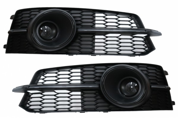 Κάτω Μάσκα Προφυλακτήρα Acc Καλύμματα Πλαϊνών Γρίλιων Κατάλληλα Για Audi A6 C7 4G S Line Facelift (2015-2018) Black Edition