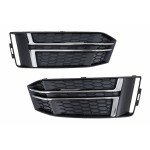 Καλύμματα Κάτω Μάσκας Προφυλακτήρα Για Πλευρικές Γρίλιες Κατάλληλα Για Audi A4 B9 Sedan Avant (2016-2018) S-Line Silver Edition