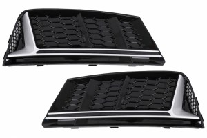 Καλύμματα Κάτω Μάσκας Προφυλακτήρα Για Πλευρικές Γρίλιες Κατάλληλα Για Audi A4 B9 Sedan Avant (2016-2018) RS4 Design