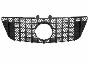 Κεντρική Μπροστινή Μάσκα Κατάλληλη Για Mercedes Ml W164 Facelift (07.2008-2011) GT-R Panamericana Design Μαύρο