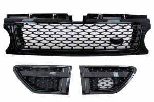 Κεντρική Μάσκα Και Πλευρικοί Αεραγωγοί Κατάλληλο Για Land Range Rover Sport L320 Facelift (2009-2013) Autobiography Look All Black Edition