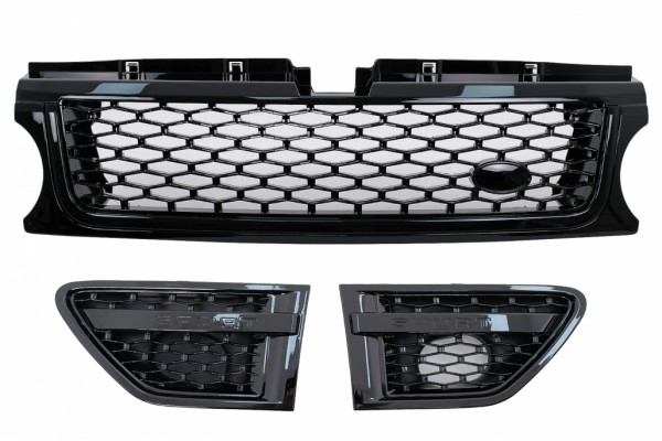 Κεντρική Μάσκα Και Πλευρικοί Αεραγωγοί Κατάλληλο Για Land Range Rover Sport L320 Facelift (2009-2013) Autobiography Look All Black Edition Κεντρική Μάσκα Και Πλευρικοί Αεραγωγοί Κατάλληλο Για Land Range Rover Sport L320 Facelift (2009-2013) Autobiography Look All Black Edition