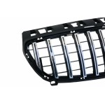 Κεντρική Μάσκα Κατάλληλη Για Mercedes A-Class W176 (2012-08.2015) A45 GT-R Panamericana Design Μαύρο Χρώμιο