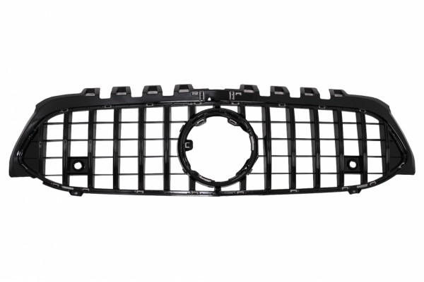 Κεντρική Μάσκα Κατάλληλη Για Mercedes A-Class W177 Hatchback V177 Sedan (04.2018-2022) GT-R Panamericana Design Μαύρο