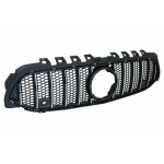 Κεντρική Μάσκα Κατάλληλη Για Mercedes A-Class W177 Hatchback V177 Sedan (04.2018-2022) Mesh GT-R Panamericana Design Μαύρο Χρώμιο