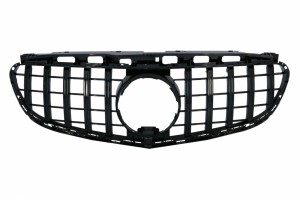 Κεντρική Μάσκα Κατάλληλη Για Mercedes E-Class W212 S212 Facelift (2013-2016) GT-R Panamericana Design Full Piano Black