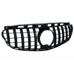 Κεντρική Μάσκα Κατάλληλη Για Mercedes E-Class W212 S212 Facelift (2013-2016) GT-R Panamericana Design Full Piano Black Κεντρική Μάσκα Κατάλληλη Για Mercedes E-Class W212 S212 Facelift (2013-2016) GT-R Panamericana Design Full Piano Black