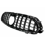 Κεντρική Μάσκα Κατάλληλη Για Mercedes E-Class Facelift W213 S213 C238 A238 Sport Line (2020-Up) GT-R Panamericana Design Μαύρο