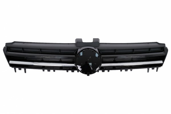Κεντρική Μάσκα Κατάλληλη Για Vw Golf 7 Vii (2012-2017) R-Line Design Χρωμιωμένες Ενθέσεις