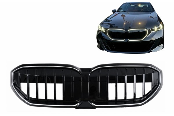 Κεντρική Μάσκα Νεφρών Κατάλληλη Για Bmw Σειρά 5 G60 G61 (2023-) Με Led