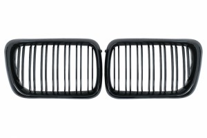 Κεντρικές Γρίλιες Νεφρών Κατάλληλες Για Bmw Σειρά 3 E36 Lci (11.1996-1999) Διπλή Ρίγα Πιάνου Μαύρο