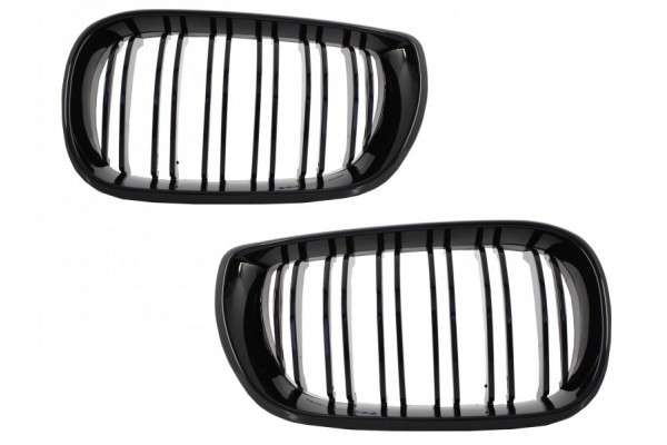 Κεντρικές Γρίλιες Νεφρών Κατάλληλες Για Bmw Σειρά 3 E46 Facelift (10.2001-2005) Double Stripe M Design Piano Black Κεντρικές Γρίλιες Νεφρών Κατάλληλες Για Bmw Σειρά 3 E46 Facelift (10.2001-2005) Double Stripe M Design Piano Black