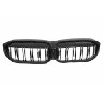 Κεντρικές Γρίλιες Νεφρών Κατάλληλες Για Bmw Σειρά 3 G20 Sedan G21 Touring Lci (2023-2025) Διπλή Ρίγα M Design Piano Black