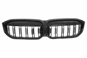 Κεντρικές Γρίλιες Νεφρών Κατάλληλες Για Bmw Σειρά 3 G20 Sedan G21 Touring Lci (2023-2025) Διπλή Ρίγα M Design Piano Black