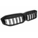 Κεντρικές Γρίλιες Νεφρών Κατάλληλες Για Bmw Σειρά 3 G20 Sedan G21 Touring Lci (2023-2025) Διπλή Ρίγα M Design Piano Black