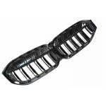 Κεντρικές Γρίλιες Νεφρών Κατάλληλες Για Bmw Σειρά 3 G20 Sedan G21 Touring Lci (2023-2025) Διπλή Ρίγα M Design Piano Black