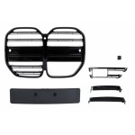 Κεντρικές Γρίλιες Νεφρών Κατάλληλες Για Bmw Σειρά 4 G22 Coupe G23 Cabrio (2020-Επειτα) Μαύρες